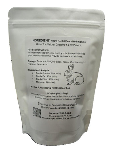 Freeze Dried Raw Rabbit Ears - 4 Pack